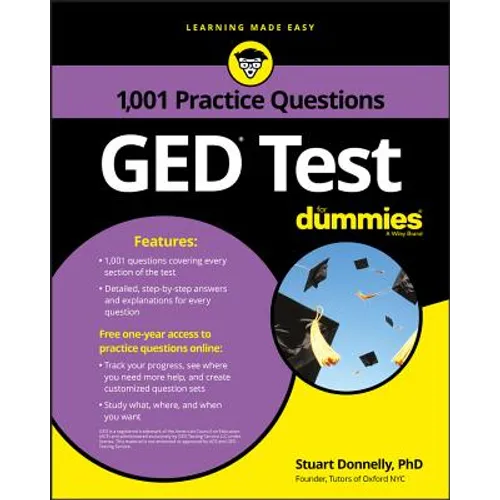 GED Test: 1,001 Practice Questions for Dummies - Paperback