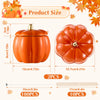 Sliner 2 Pcs 7oz Ceramic Pumpkin Jar Candle Holder Orange Fall Decor