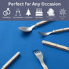 Khen Cream Cutlery Set of 20 –18/8 Stainless Steel Flatware