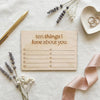 Engraved Wooden Love Note - Laser Engraved Card | Personalized Keepsake Gift