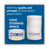 Dixie Paper Dinnerware, Plates, White, 8.5" dia, 125/Pack, 4/Carton