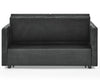 Loveseats Sofa Bed With Pull-Out Bed,Adjsutable Back and Two Arm Pocket,Black (54.5"x33"x31.5")