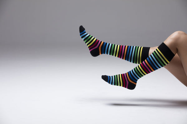 Women's Multiline Stripe Knee High Socks Set