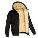 Winter Lambswool Coats Zipper Hoodies Thicken Warm Jackets Long Sleeve Sweatshirts Casual Sports Fleece Black Hooded Coats