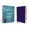 Niv, Quest Study Bible, Personal Size, Leathersoft, Blue, Comfort Print: The Only Q and A Study Bible - Imitation Leather