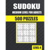 Sudoku Medium Level for Adults 500 Puzzles: sudoku puzzle books for adults - Paperback