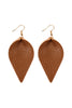Teardrop Shape Genuine Leather Earrings