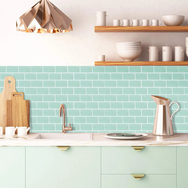Strong Adhesive Subway Tiles Vinyl Wallpaper Peel and Stick