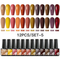 10/12pcs Spring Macaron Nail Gel Polish Set