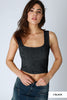 Seamless Double Lace Square Crop Top