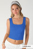 Seamless Double Lace Square Crop Top