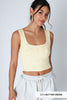 Seamless Double Lace Square Crop Top