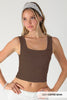 Seamless Double Lace Square Crop Top