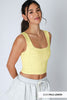 Seamless Double Lace Square Crop Top