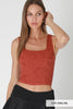 Seamless Double Lace Square Crop Top