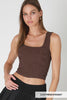 Seamless Double Lace Square Crop Top