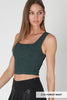 Seamless Double Lace Square Crop Top