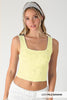 Seamless Double Lace Square Crop Top