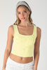 Seamless Double Lace Square Crop Top