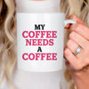 Funny Coffee Mug | Coffee Addict Gift - Glitter Style Ceramic Cup, Dishwasher Safe