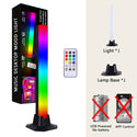 Floor Lamp RGB LED Sound Control Symphony Light Music Rhythm Ambient Pickup Lamp Strip Light for Computer Desktop Decor