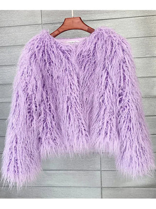 Buy light-purple Faux Fur Jackets