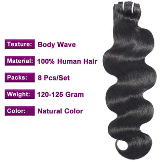 Brazilian Body Wave Clip in Human Hair Extensions