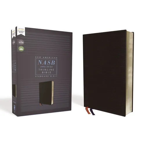 Nasb, Thinline Bible, Bonded Leather, Black, Red Letter Edition, 1995 Text, Comfort Print - Bonded Leather