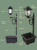 Solar Lamp Post with Flower Pot – Outdoor Garden & Patio Light – Multi Pack