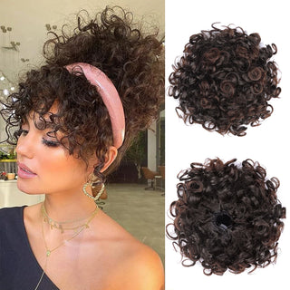 Buy dj1b-33 Messy Curly Fluffy Hair Bun Clip in Ponytail Hair Extensions