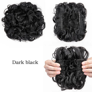 Buy dark-black LARGE Comb Clip in Curly Hair Extension