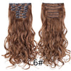 22Inch Synthetic Long Curly 16Clips Clip in Hair Extensions
