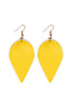Teardrop Shape Genuine Leather Earrings