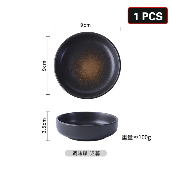 Seasoning Hot Sauce Dish Cup Ceramic Plate Small Dish Plates Butter Mustard Sushi Vinegar Soy Dishes Kitchen Porcelain Saucer