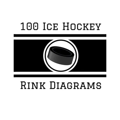 100 Ice Hockey Rink Diagrams: 100 Full Page Ice Hockey Diagrams for Coaches and Players - Paperback