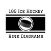 100 Ice Hockey Rink Diagrams: 100 Full Page Ice Hockey Diagrams for Coaches and Players - Paperback