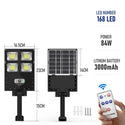 Powerful Outdoor Solar Lights 12000 Lumens Lighting 504 LED Garden Lamp Solar Panel Lamps Waterproof Motion Sensor Street Light
