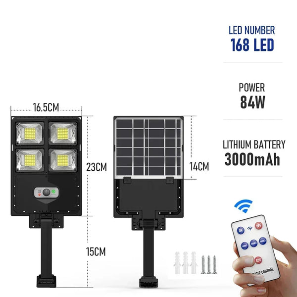 Powerful Outdoor Solar Lights 12000 Lumens Lighting 504 LED Garden Lamp Solar Panel Lamps Waterproof Motion Sensor Street Light