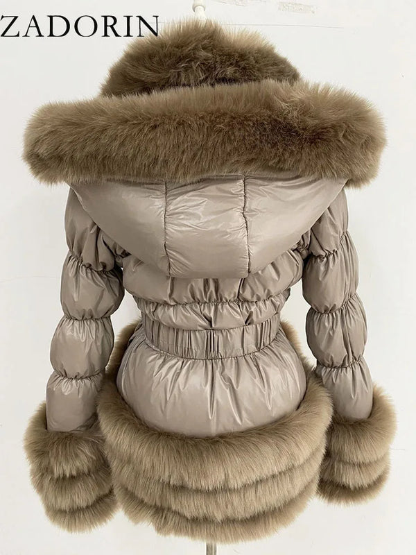 ZADORIN Fashion Faux Fur Coat