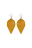 Teardrop Shape Genuine Leather Earrings