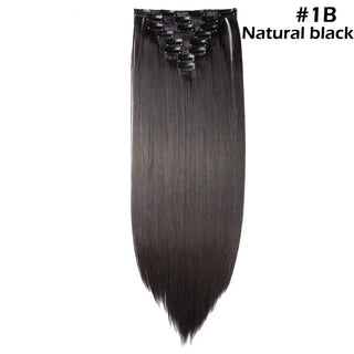 Buy natural-black Long Straight Clip in on Hair Extensions