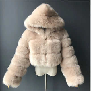 Buy beige-camel Furry Cropped Faux Fur