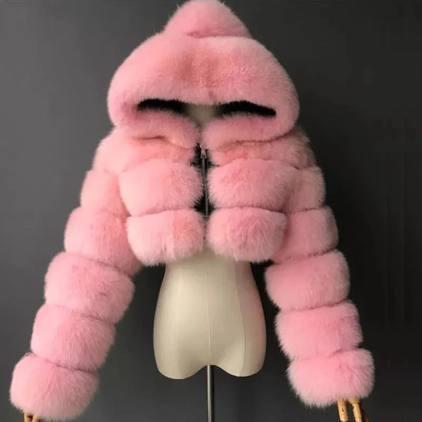 Furry Cropped Faux Fur