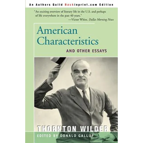 American Characteristics and Other Essays - Paperback