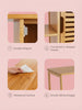 Bamboo 4 Tier Floor Cabinet with Doors, Freestanding Storage
