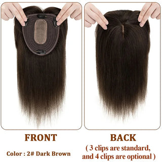 Women Toupee With Bangs Breathable 100% Real Human Hairpiece Blonde Color Wigs