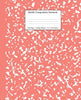 Marble Composition Notebook College Ruled: Coral Pink Marble Notebooks, School Supplies, Notebooks for School - Paperback