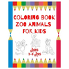 Coloring Book Zoo Animals: For Kids Ages 3-8 Ans - Paperback