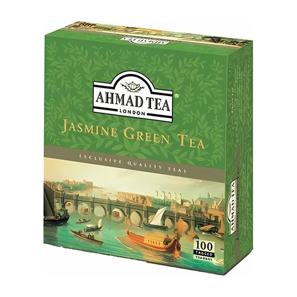 Ahmad Jasmine Green Tea 100 tagged tea bags