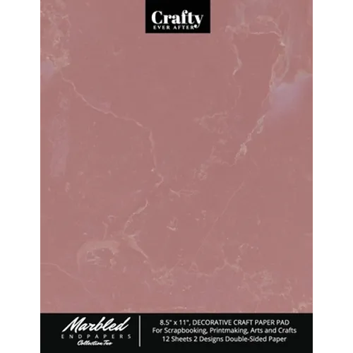 Marbled Endpapers Collection Two, 8.5" x 11", Decorative Craft Paper Pad for Scrapbooking, Printmaking, Arts and Crafts: 12 Sheets 2 Designs Double-Si - Paperback